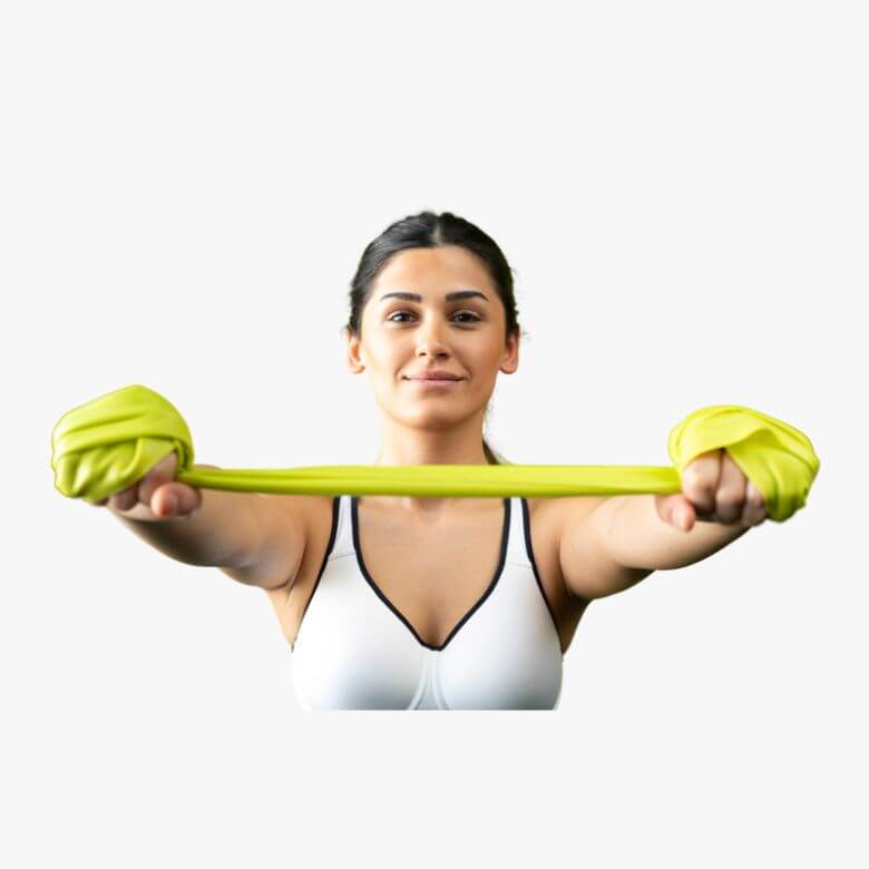 Banda Elástica Verde - Resistência Suave - 14cm X 5,5m