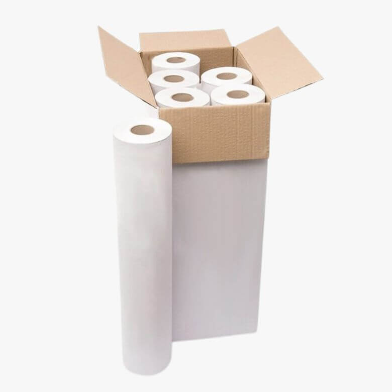 Rolos de Marquesa - Papel 38g/M2 - 60cm x 100m - 6 Unidades
